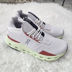 On Running Women's Shoes - White, Red, and Green